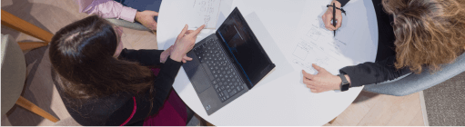 Image of a person on their laptop