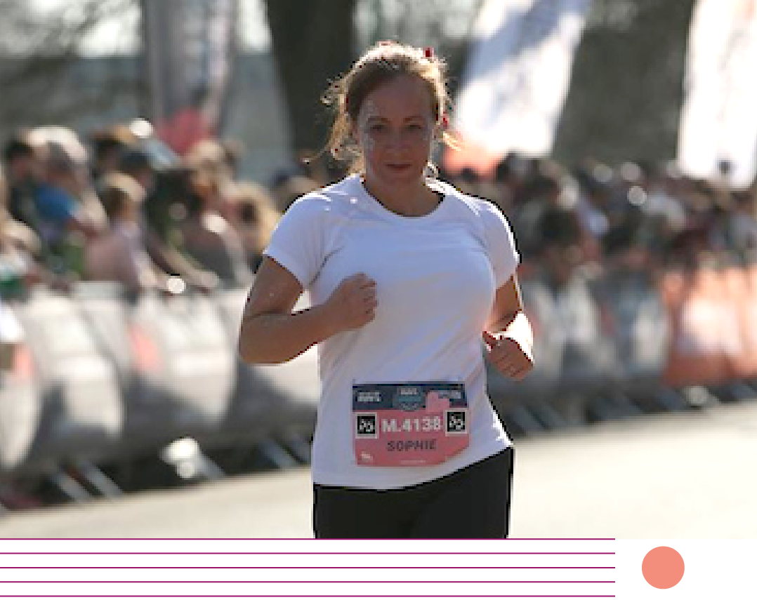 Sophie Costello running a marathon