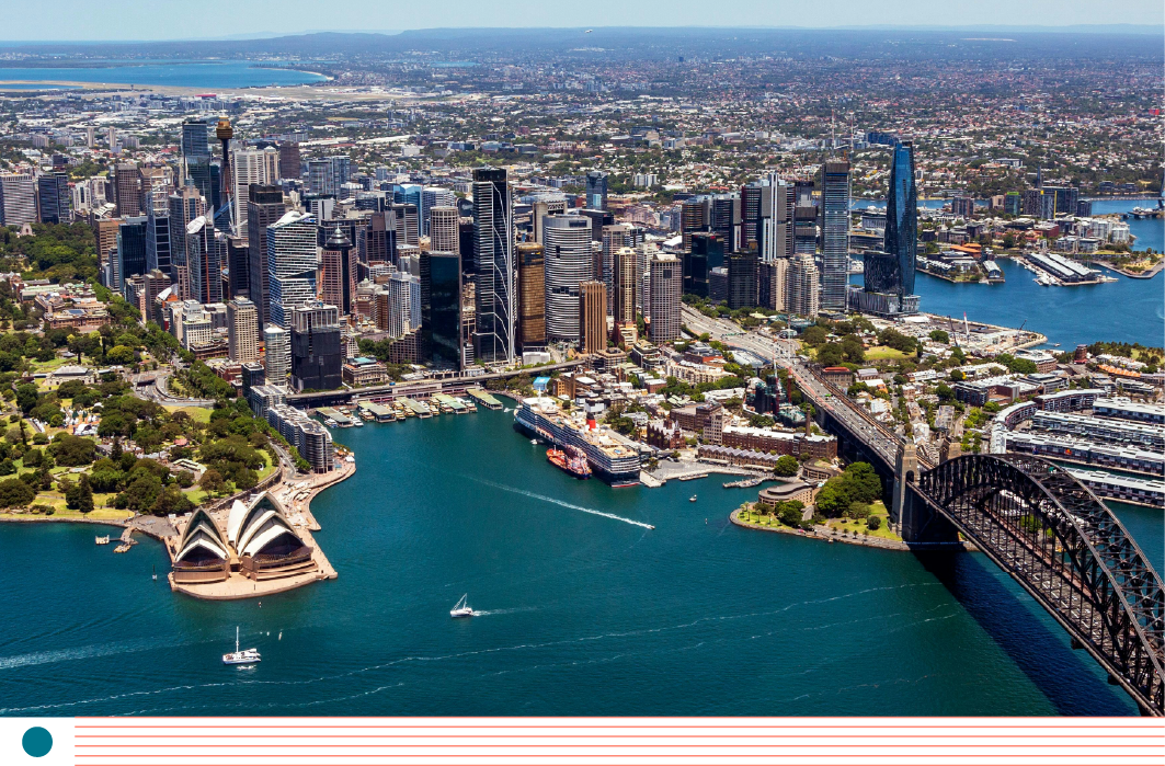 Aerial view of Sydney, Australia