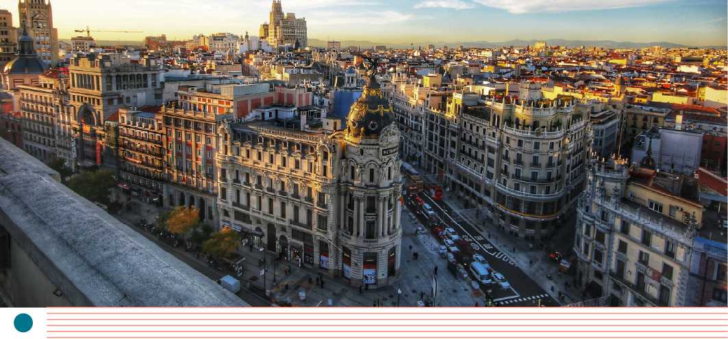 Aerial photo of Madrid, Spain